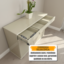Ver imagem 5 de Balcão Buffet Aparador Rubi com 3 Portas e 1 Gaveta com Repartição Bege/Off White