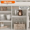 Ver imagem 4 de Balcão Buffet Aparador Rubi com 3 Portas e 1 Gaveta com Repartição Bege/Off White