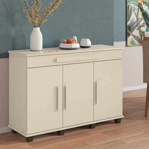 Balcão Aparador com 3 Portas e 1 Gaveta com Divisória
