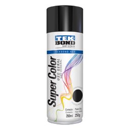 Tinta Spray Super Color Preto Brilhante Uso Geral 350ml - Tekbond 23011006900 - 1