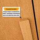 Ver imagem 6 de Balcão Buffet Aparador Rubi com 3 Portas e 1 Gaveta com Repartição Bege/Cinamomo