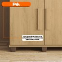 Ver mais imagens de Balcão Buffet Aparador Rubi com 3 Portas e 1 Gaveta com Repartição Bege/Cinamomo