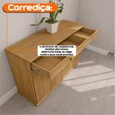 Ver imagem 3 de Balcão Buffet Aparador Rubi com 3 Portas e 1 Gaveta com Repartição Bege/Cinamomo