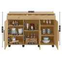 Ver imagem 2 de Balcão Buffet Aparador Rubi com 3 Portas e 1 Gaveta com Repartição