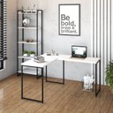 Ver mais imagens de Escrivaninha Mesa Escritório L Estilo Industrial 120x140cm Dynamica Yescasa
