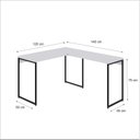 Ver imagem 3 de Escrivaninha Mesa Escritório L Estilo Industrial 120x140cm Dynamica Yescasa