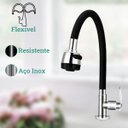 Ver imagem 7 de Torneira Modo Spray Metal Cromado Flexível Cozinha Bancada, Mesa Fc-05
