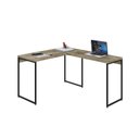 Ver imagem 4 de Escrivaninha Mesa Escritório L Estilo Dynamica 140cm Industrial Yescasa Carvalho e Preto Marrom