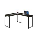 Ver imagem 4 de Escrivaninha Mesa Escritório L Estilo Dynamica 140cm Industrial Yescasa Carvalho Dark e Preto Marrom