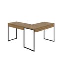 Ver imagem 6 de Escrivaninha Mesa Escritório L Estilo Dynamica 140cm Industrial Yescasa Lamina Mel e Preto Marrom