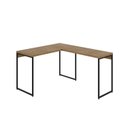 Ver imagem 2 de Escrivaninha Mesa Escritório L Estilo Dynamica 140cm Industrial Yescasa Lamina Mel e Preto Marrom