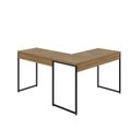 Ver imagem 6 de Escrivaninha Mesa Escritório L Estilo Industrial 120x140cm Dynamica Yescasa