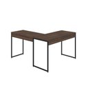Ver imagem 6 de Escrivaninha Mesa Escritório L Estilo Dynamica 140cm Industrial Yescasa Nogal e Preto Marrom