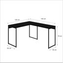 Ver imagem 3 de Escrivaninha Mesa Escritório L Estilo Dynamica 140cm Industrial Yescasa Preto Ônix