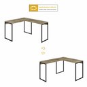 Ver imagem 7 de Escrivaninha Mesa Escritório L Estilo Dynamica 140cm Industrial Yescasa Snow e Preto Branco