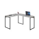 Ver imagem 4 de Escrivaninha Mesa Escritório L Estilo Dynamica 140cm Industrial Yescasa Snow e Preto Branco