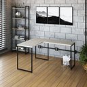 Ver imagem 1 de Escrivaninha Mesa Escritório L Estilo Industrial 120x140cm Dynamica Yescasa