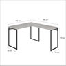 Escrivaninha Mesa Escritório L Estilo Industrial 120x140cm Dynamica Yescasa - 3