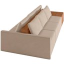 Ver imagem 4 de Sofá Ilha Modular para Sala 312cm com Puff Dublin K01 Veludo Bege Sintético Caramelo - Lyam Decor