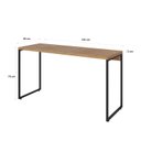 Ver imagem 3 de Escrivaninha Mesa Escritório Estilo Dynamica 135cm Industrial Yescasa Lamina Mel e Preto Marrom
