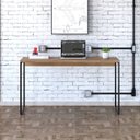 Ver imagem 1 de Escrivaninha Mesa Escritório Estilo Dynamica 135cm Industrial Yescasa Lamina Mel e Preto Marrom