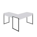 Ver imagem 6 de Escrivaninha Mesa Escritório L Estilo Dynamica 140cm Industrial Yescasa Branco Chess e Preto