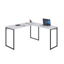 Ver imagem 4 de Escrivaninha Mesa Escritório L Estilo Dynamica 140cm Industrial Yescasa Branco Chess e Preto