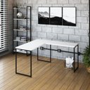 Ver imagem 1 de Escrivaninha Mesa Escritório L Estilo Industrial 135x140cm Dynamica Yescasa