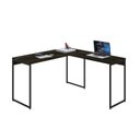 Ver imagem 4 de Escrivaninha Mesa Escritório L Estilo Dynamica 140cm Industrial Yescasa Carvalho Dark e Preto Marrom