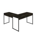 Ver imagem 6 de Escrivaninha Mesa Escritório L Estilo Dynamica 140cm Industrial Yescasa Carvalho Dark e Preto Marrom