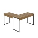 Ver imagem 6 de Escrivaninha Mesa Escritório L Estilo Dynamica 140cm Industrial Yescasa Lamina Mel e Preto Marrom
