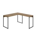 Ver imagem 2 de Escrivaninha Mesa Escritório L Estilo Dynamica 140cm Industrial Yescasa Lamina Mel e Preto Marrom