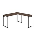 Ver imagem 2 de Escrivaninha Mesa Escritório L Estilo Dynamica 140cm Industrial Yescasa Nogal e Preto Marrom