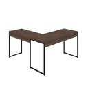 Ver imagem 6 de Escrivaninha Mesa Escritório L Estilo Dynamica 140cm Industrial Yescasa Nogal e Preto Marrom