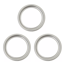 Kit C/3 Porta Grelha Ralo Redondo 15x15 Suporte Cromado Inox - 1