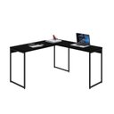 Ver imagem 4 de Escrivaninha Mesa Escritório L Estilo Dynamica 140cm Industrial Yescasa Preto Ônix E Preto