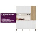 Ver imagem 6 de Armario de Cozinha Compacta 8 Portas 1 Gaveta York - Freijó/artico/riscatto Freijó
