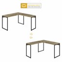 Ver imagem 7 de Escrivaninha Mesa Escritório L Estilo Dynamica 140cm Industrial Yescasa Snow E Preto