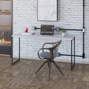 Ver imagem 6 de Escrivaninha Mesa Escritório Estilo Dynamica 150cm Industrial Yescasa Branco Chess e Preto