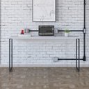 Ver imagem 1 de Escrivaninha Mesa Escritório Estilo Dynamica 150cm Industrial Yescasa Branco Chess e Preto