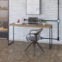Ver imagem 6 de Escrivaninha Mesa Escritório Estilo Dynamica 150cm Industrial Yescasa Lamina Mel e Preto Marrom