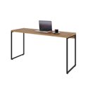 Ver imagem 4 de Escrivaninha Mesa Escritório Estilo Dynamica 150cm Industrial Yescasa Lamina Mel e Preto Marrom