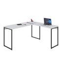 Ver imagem 4 de Escrivaninha Mesa Escritório L Estilo Dynamica 140cm Industrial Yescasa Branco Chess E Preto