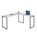 Ver imagem 4 de Escrivaninha Mesa Escritório L Estilo Dynamica 140cm Industrial Yescasa Branco Chess e Preto
