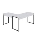 Ver imagem 6 de Escrivaninha Mesa Escritório L Estilo Dynamica 140cm Industrial Yescasa Branco Chess e Preto