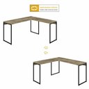 Ver imagem 7 de Escrivaninha Mesa Escritório L Estilo Dynamica 140cm Industrial Yescasa Branco Chess E Preto