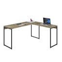 Ver imagem 4 de Escrivaninha Mesa Escritório L Estilo Dynamica 140cm Industrial Yescasa Carvalho e Preto Marrom