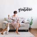 Ver imagem 1 de Adesivo de Parede Lettering Gratidão Agradecer Decoração Fácil Sala Quarto