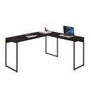 Ver imagem 4 de Escrivaninha Mesa Escritório L Estilo Dynamica 140cm Industrial Yescasa Carvalho Dark e Preto Marrom