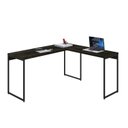 Ver imagem 4 de Escrivaninha Mesa Escritório L Estilo Dynamica 140cm Industrial Yescasa Carvalho Dark E Preto